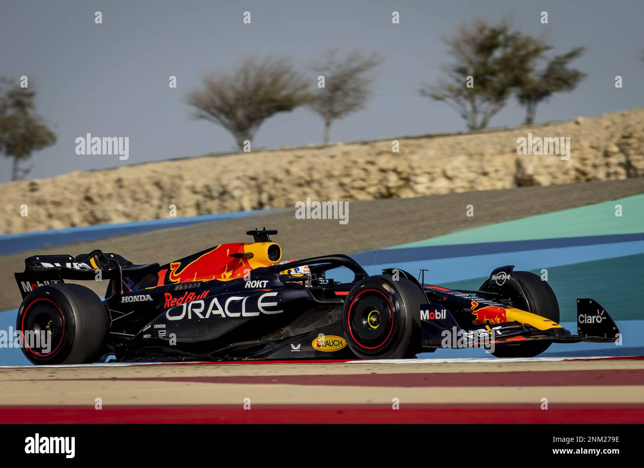 BAHRAIN - 24/02/2023, Max Verstappen (Red Bull Racing) during the second day of testing at the Bahrain International Circuit ahead of the start of the Formula 1 season. ANP SEM VAN DER WAL netherlands out - belgium out Credit: ANP/Alamy Live News Stock Photo