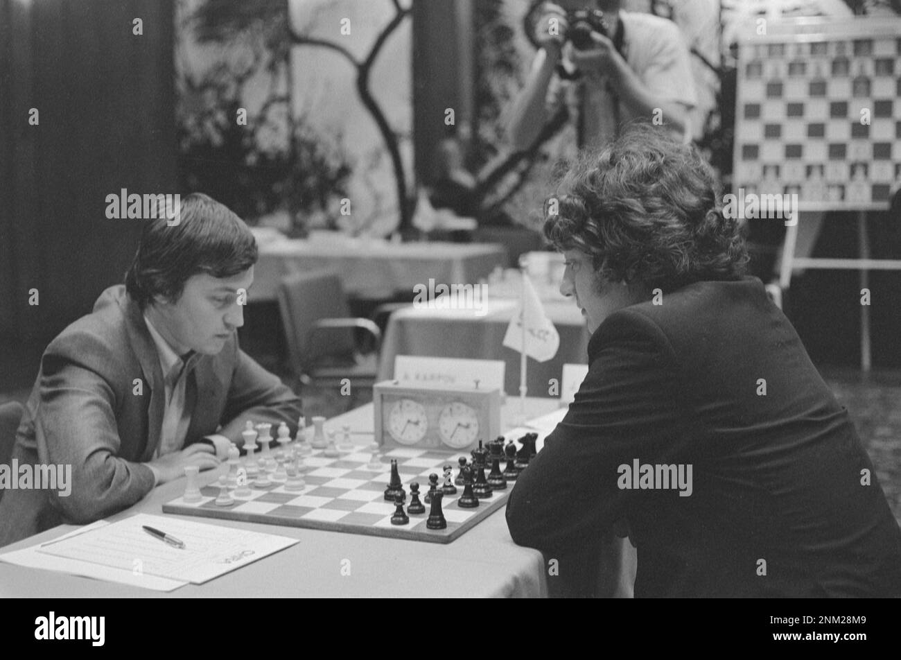 KRO Chesstwekamp Timman - Kasparov 1985 Timman (left) and Kasparov