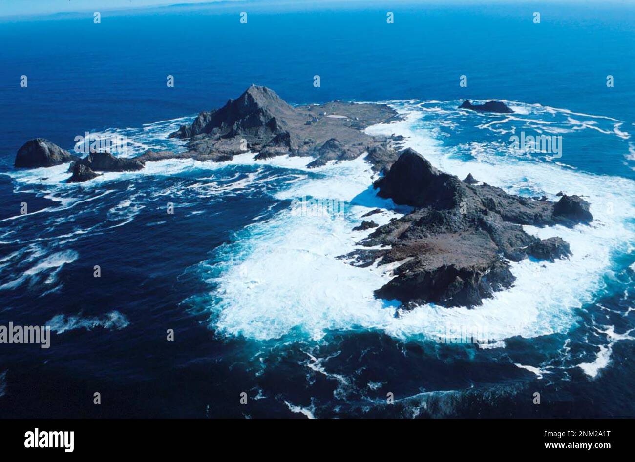 Photo of the South Farallon Islands (Southeast Farallon Island with Maintop Island in the foreground) in Farallon Islands National Wildlife Refuge  ca. Unknown date Stock Photo