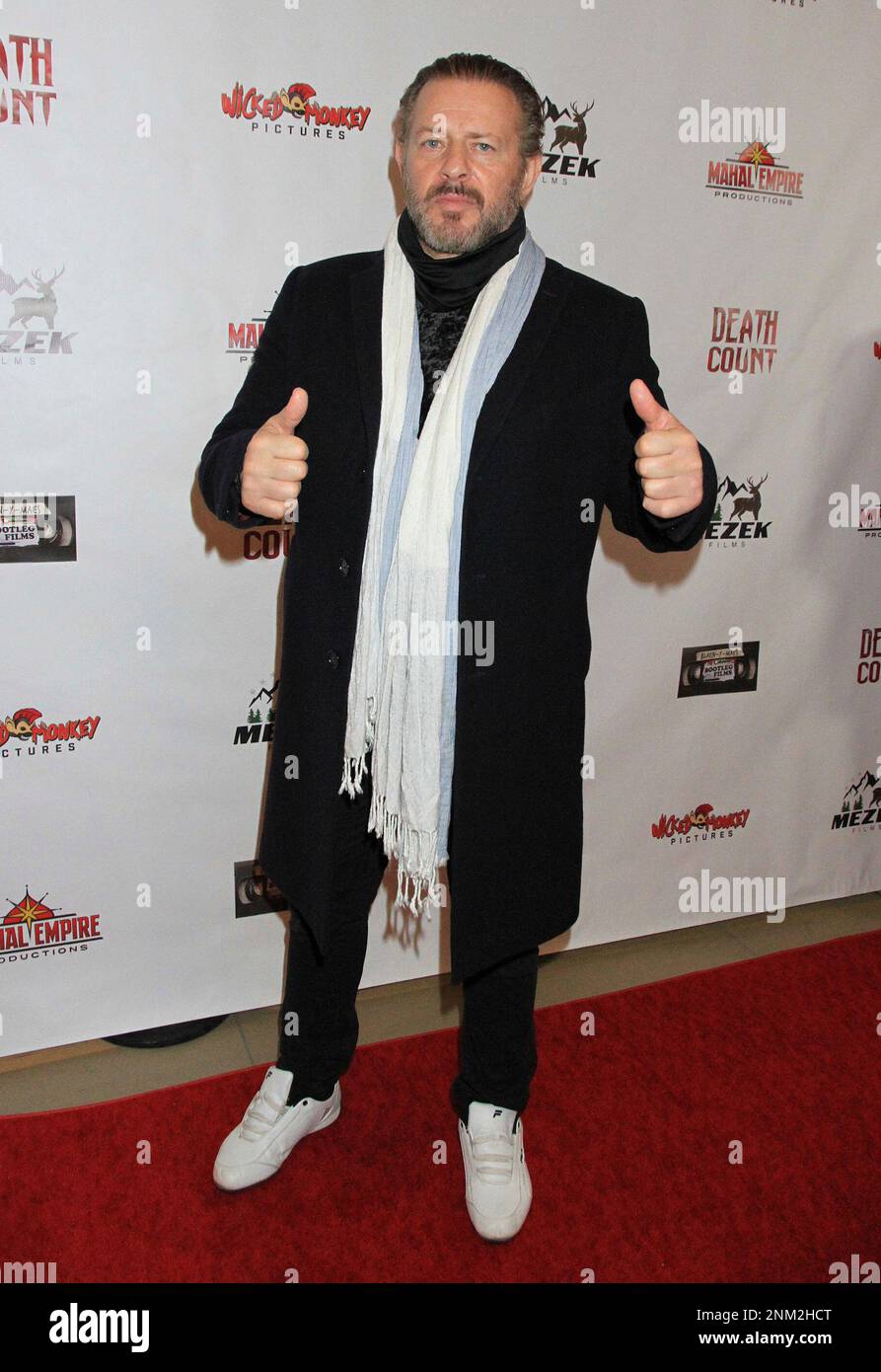 Photo by: Raoul Gatchalian/STAR MAX/IPx 2022 1/7/22 Costas Mandylor at the  premiere of 'Death Count' in Las Vegas, Nevada Stock Photo - Alamy