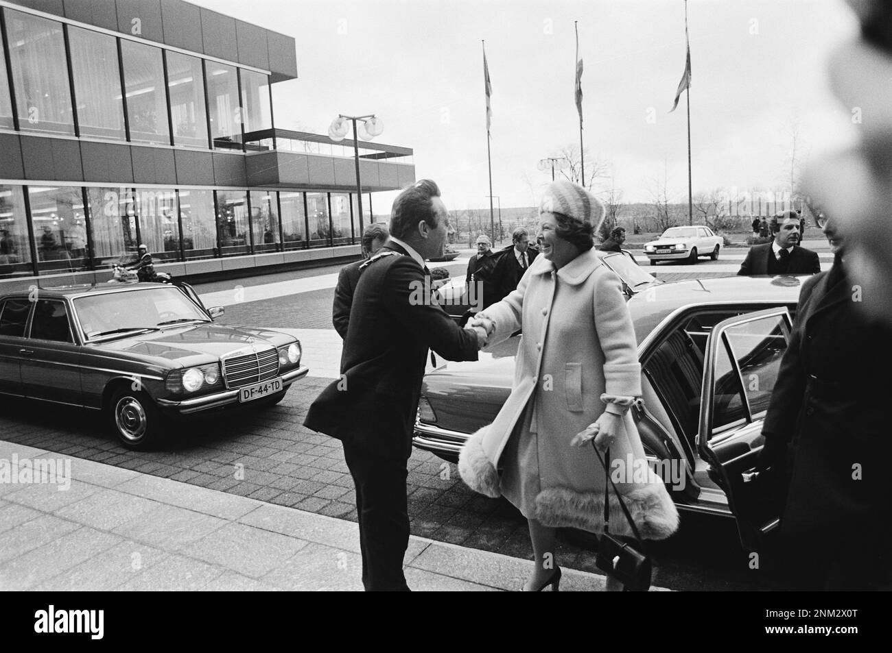 Netherlands History Princess Beatrix arriving in Heerlen to open a new