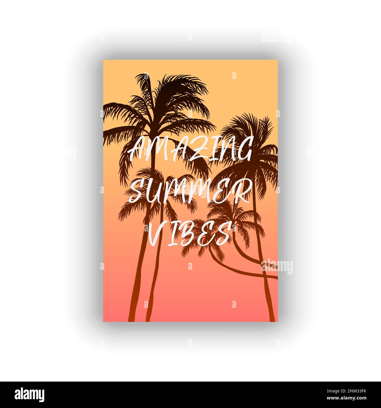 Amazing summer vibes. Summer theme illustration. Editable, vector ...