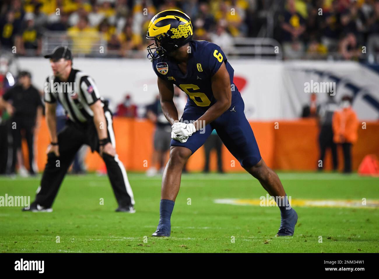 Michigan wide receiver Cornelius Johnson (6) during the Orange Bowl