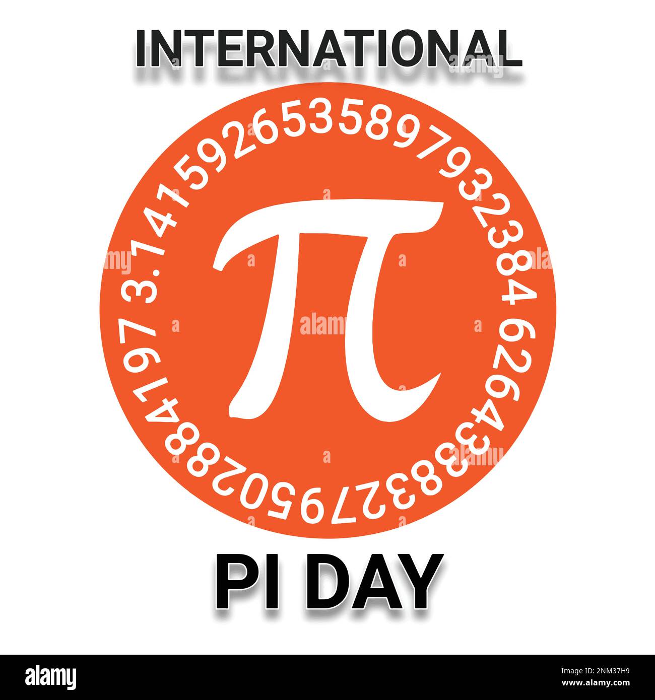 International Pi Day. Pi symbol. Vector illustration on white