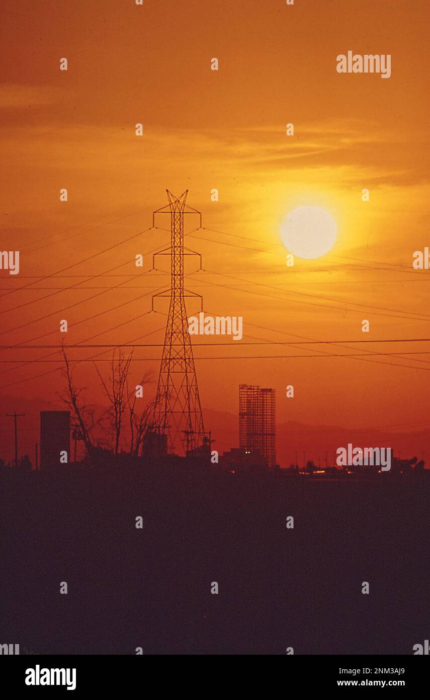 1970s America (original caption) Electric lines with the Valley