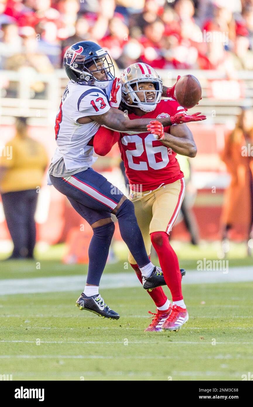 Wide receiver (13) Brandin Cooks of the Houston Texans against the San  Francisco 49ers in an NFL football game, Sunday, Jan. 2, 2022, in Santa  Clara, CA. The 49ers defeated the Texans