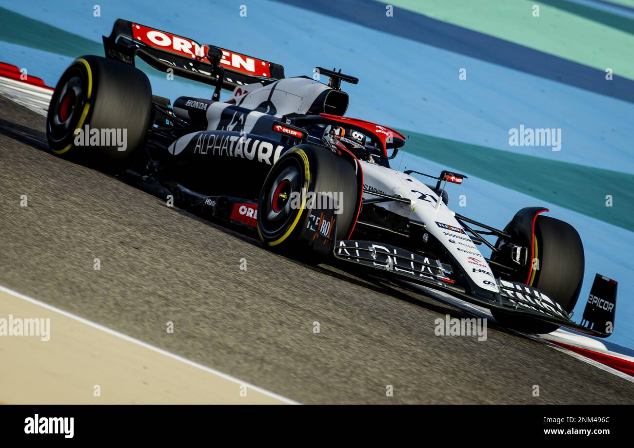 BAHRAIN - Nyck de Vries (AlphaTauri) during the second day of testing at the Bahrain International Circuit ahead of the start of the Formula 1 season. ANP SEM VAN DER WAL netherlands out - belgium out Credit: ANP/Alamy Live News Stock Photo