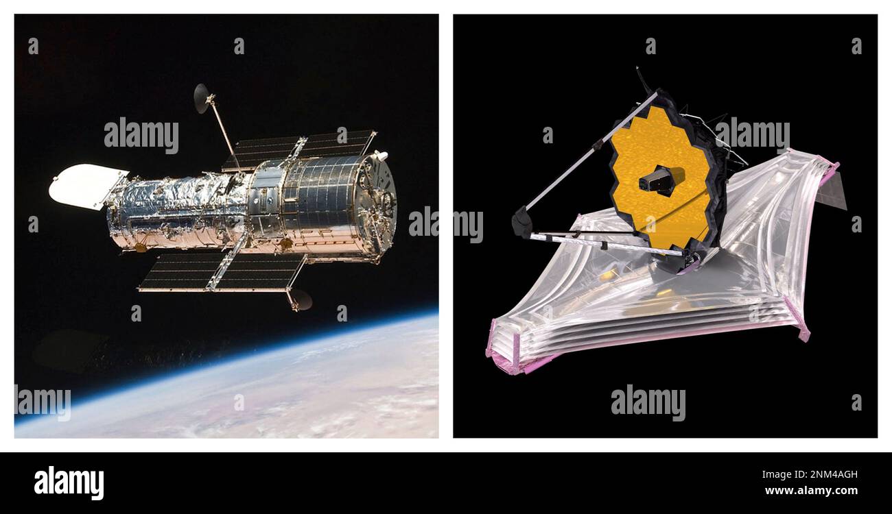 This combination of images made available by NASA shows the Hubble ...