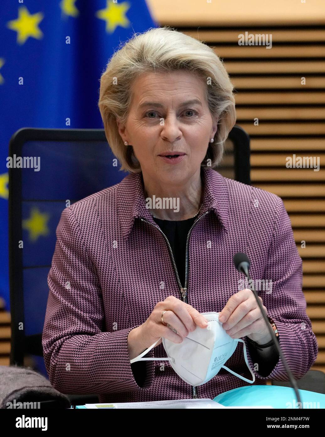 European Commission President Ursula Von Der Leyen Chairs A Meeting Of