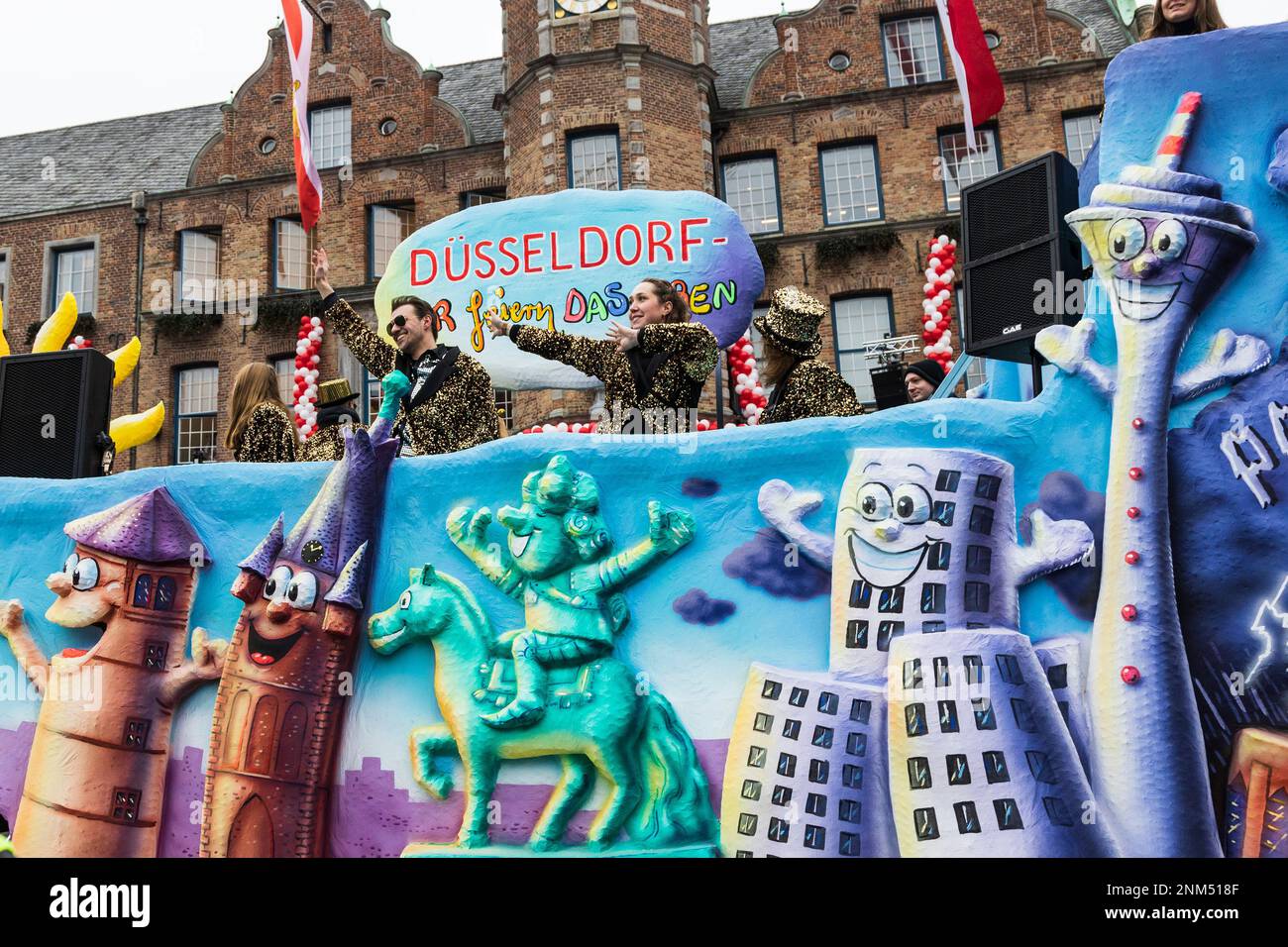 Carnival Parade on Rose Monday in Düsseldorf, North Rhine-Westphalia, Germany, Europe Stock Photo