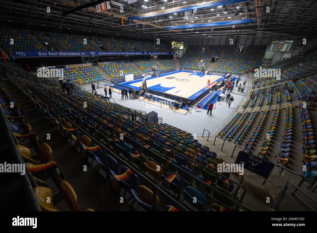 24 February 2023, Hesse, Frankfurt/Main Basketball World Cup qualifying, Germany Sweden