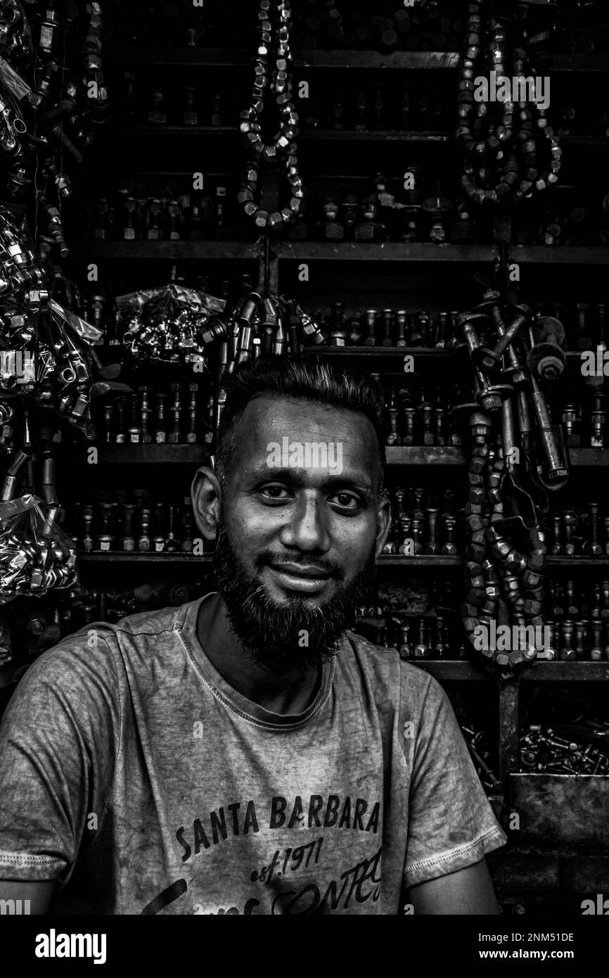 Traditional wholesale 2nd hand car parts market known as Dolaikhal