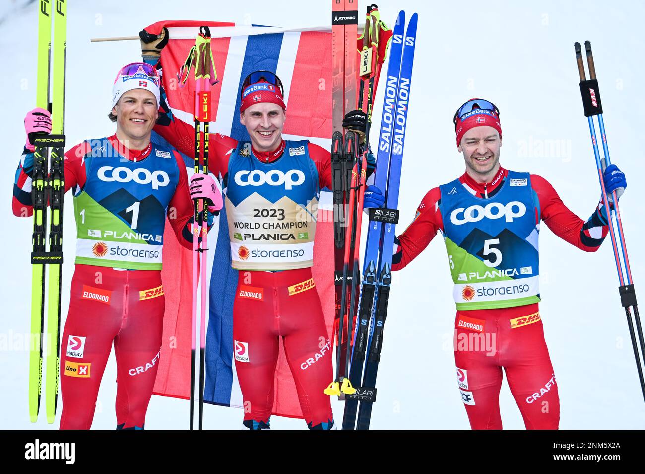 Norwegians swept the top three positions in the men’s skiathlon at the