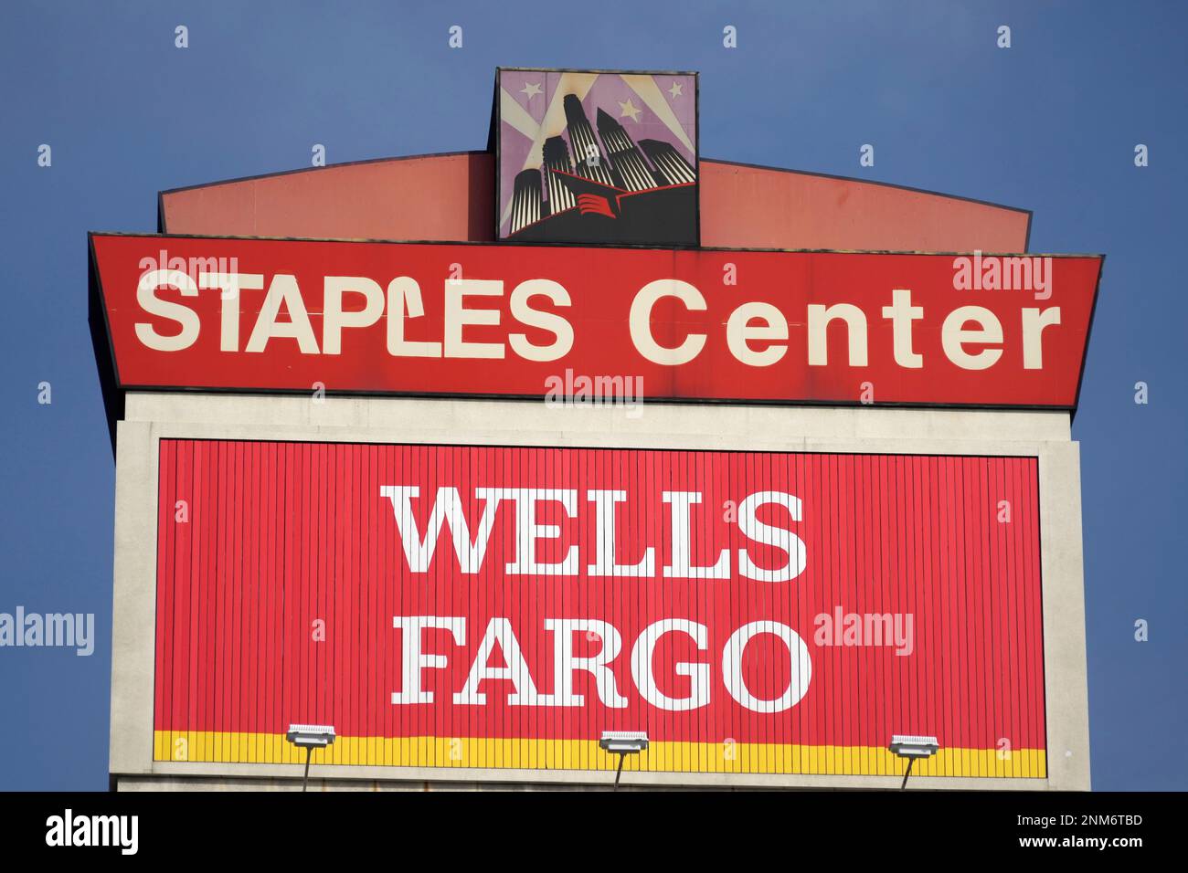 The Staples Center marquee sign is seen prior to naming rights change to  Crypto.com Arena, Monday, Dec. 6, 2021, in Los Angeles. (Kirby Lee via AP  Stock Photo - Alamy