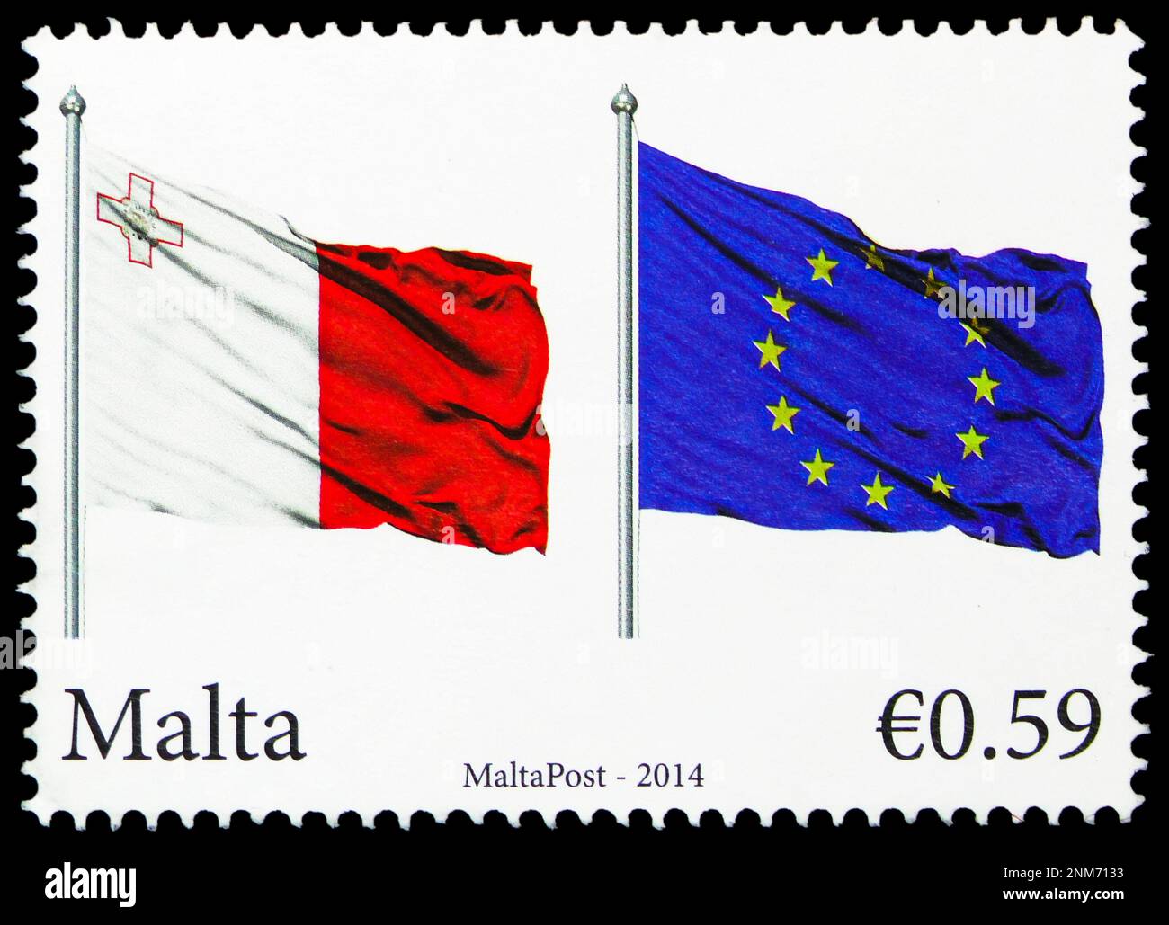 MOSCOW, RUSSIA FEBRUARY 15, 2023 Postage stamp printed in Malta