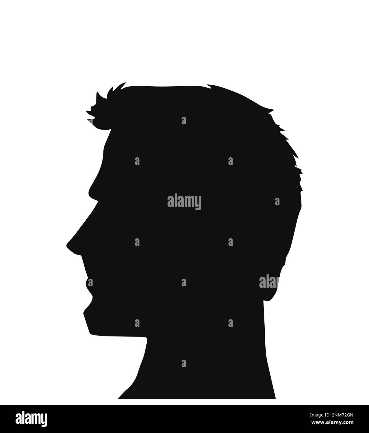 man head portrait at profile, silhouette Stock Vector Image & Art - Alamy