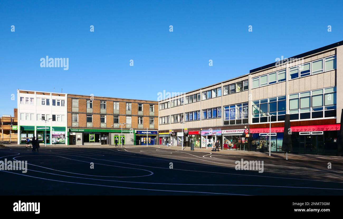 Town Square shop and office buildings in Stevenage, Hertfordshire, England, UK Stock Photo