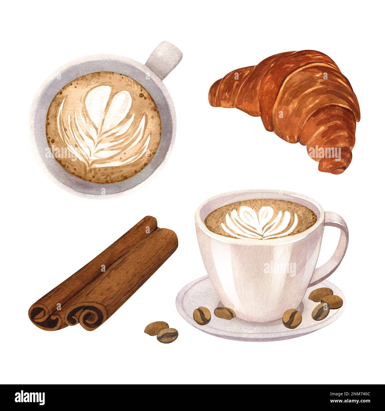 Watercolor painting coffee cup hi-res stock photography and images - Page 4  - Alamy, image size:1300x1390