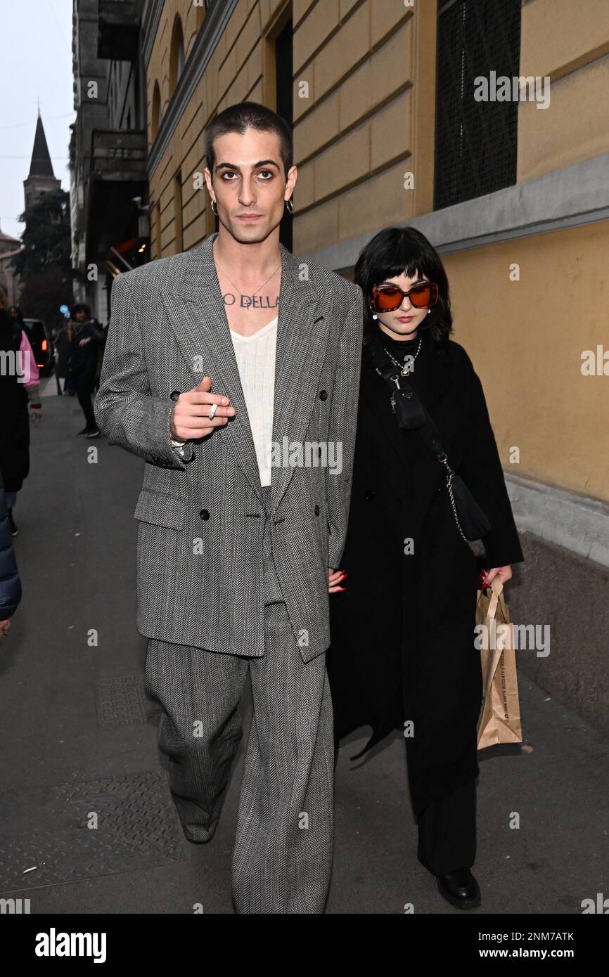 Milan, Italy. 24th Feb, 2023. Milan, Milan Fashion Week. Arrivals ...
