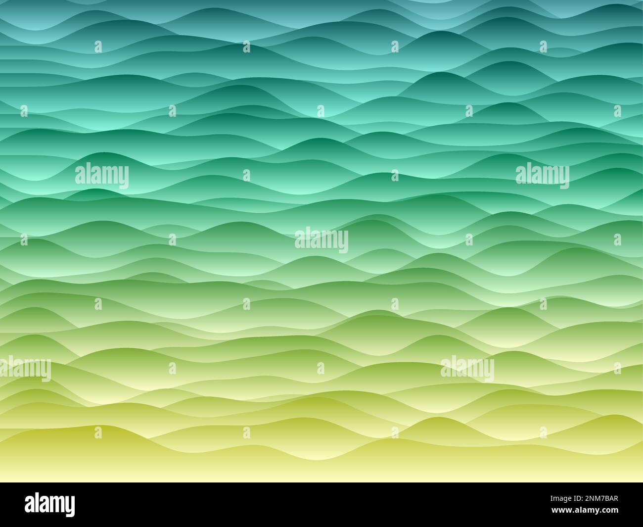 Abstract curves background. Smooth curves with gradients in blue, green ...