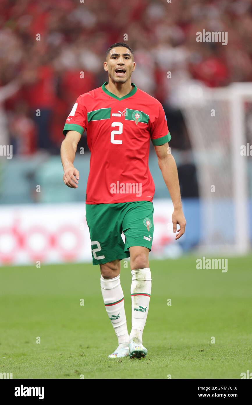 Achraf Hakimi #2 Morocco National Team 2022-23 Qatar World Cup Men Hom -  Praise To Heaven