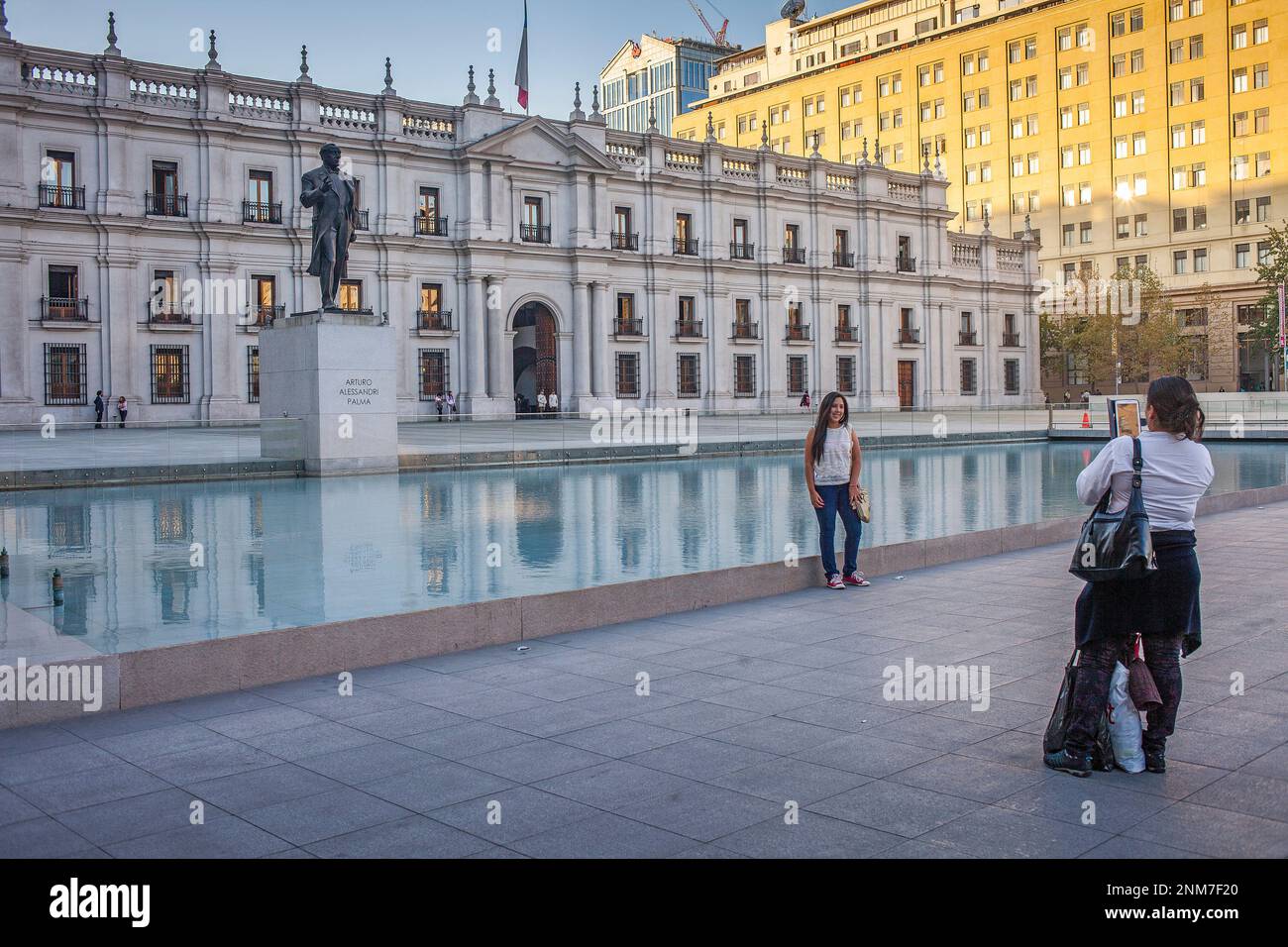 la-moneda-palace-plaza-de-la-ciudadania-santiago-chile-stock-photo