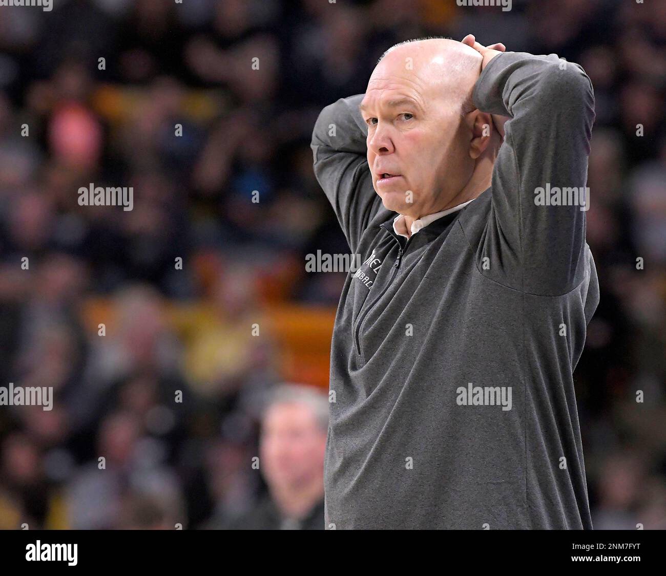 St. Mary's head coach Randy Bennett reacts after his team missed a ...