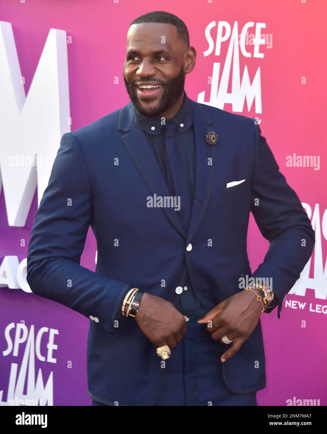 NOVEMBER 30th 2021: Los Angeles Lakers superstar LeBron James has entered the NBA's health and safety protocols after reportedly testing positive for the COVID-19 coronavirus. - File Photo by: zz/GOTPAP/STAR MAX/IPx 2021 7/12/21 LeBron James at the premiere of "Space Jam: A New Legacy" held on July 12, 2021 in Los Angeles, California. Stock Photo