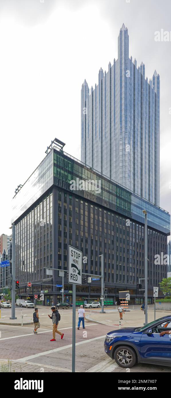 Black Glass Redux Pittsburgh's iconic landmark PPG Place rises behind