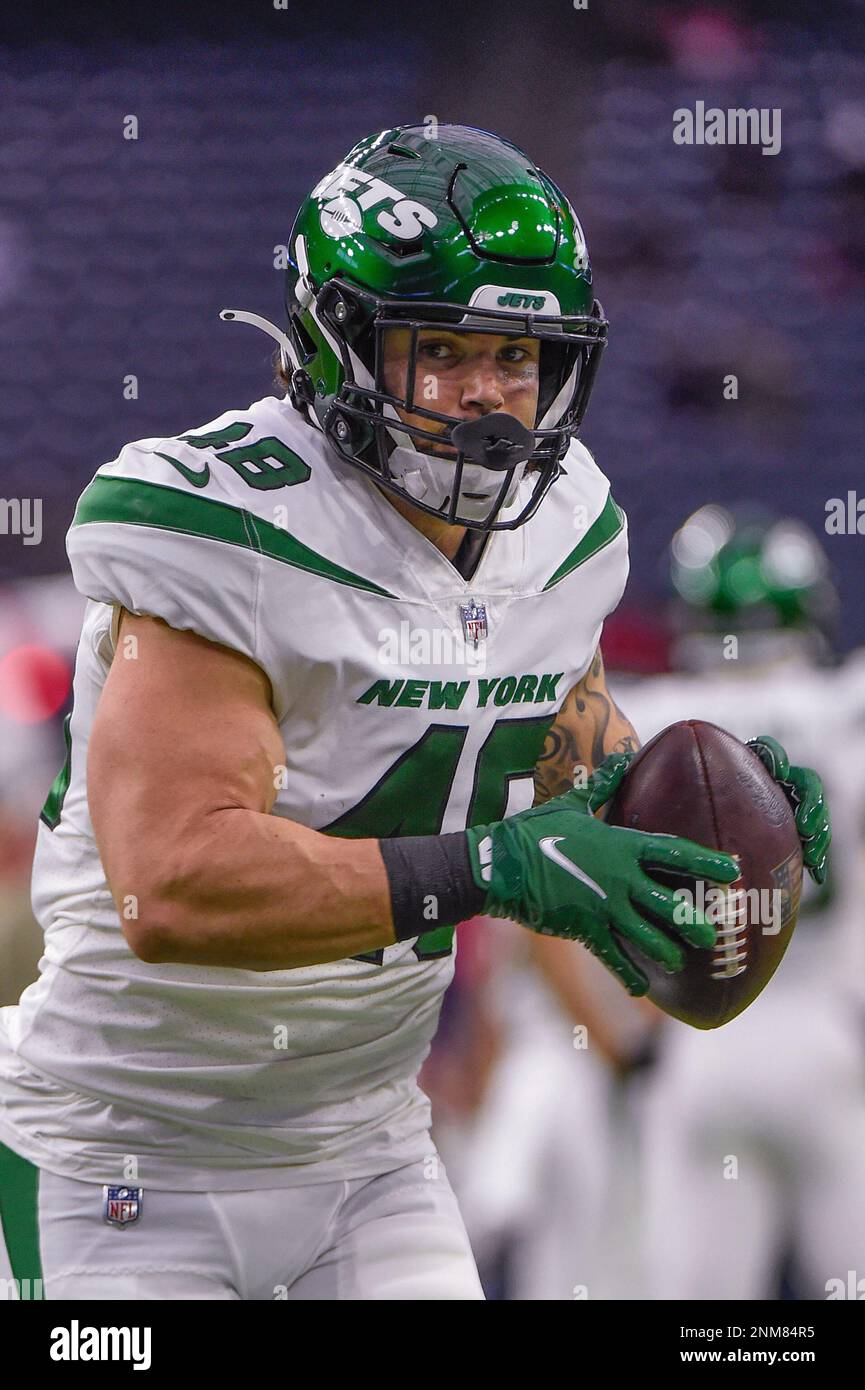 Houston, Texas, USA. November 28, 2021: A New York Jets helmet