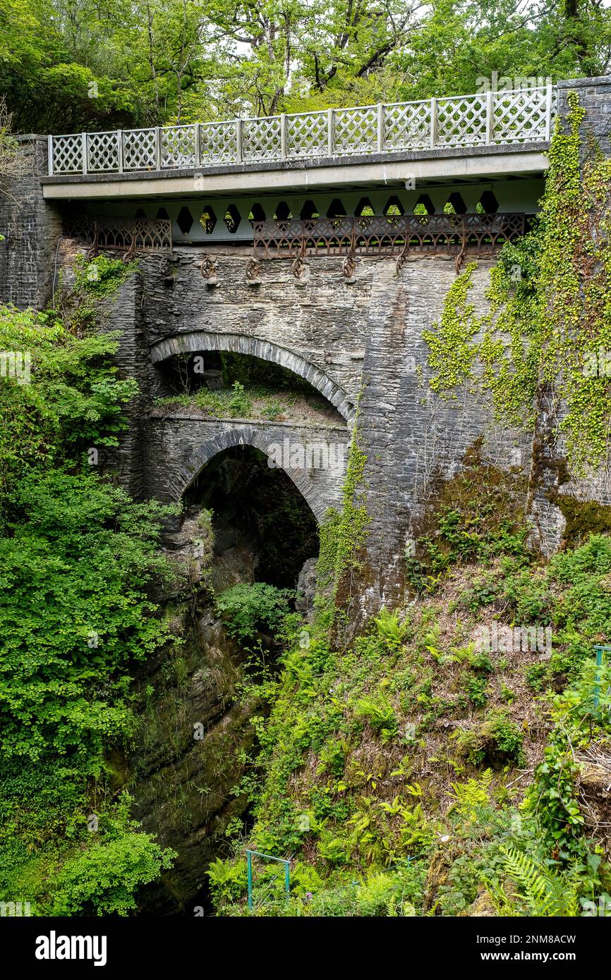 Devil's Bridge, Pontarfynach, Wales Stock Photo - Alamy