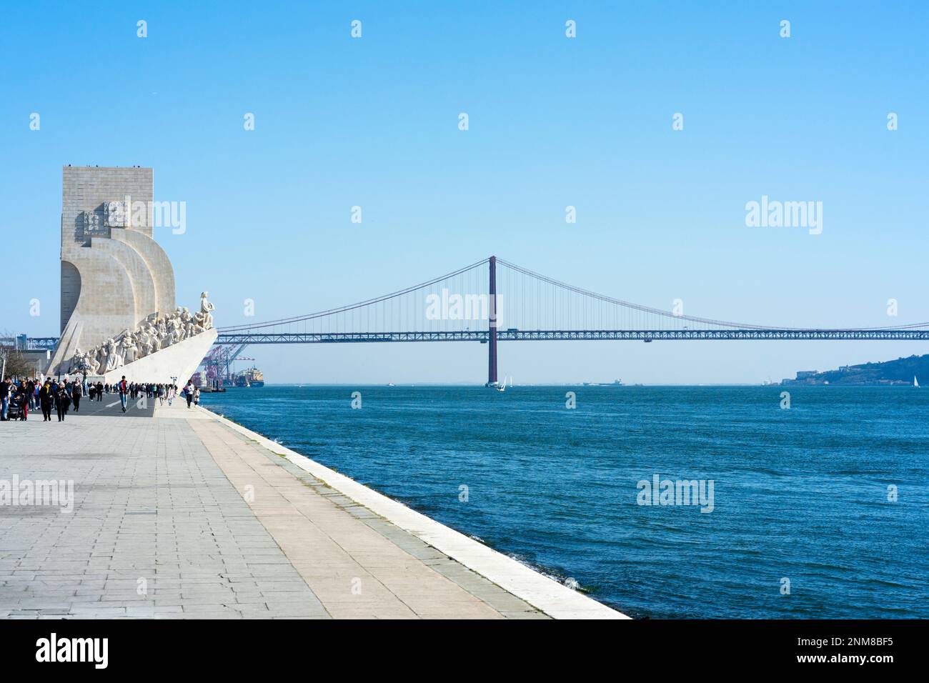 Monument of the Discoveries in Lisbon/Portugal Stock Photo