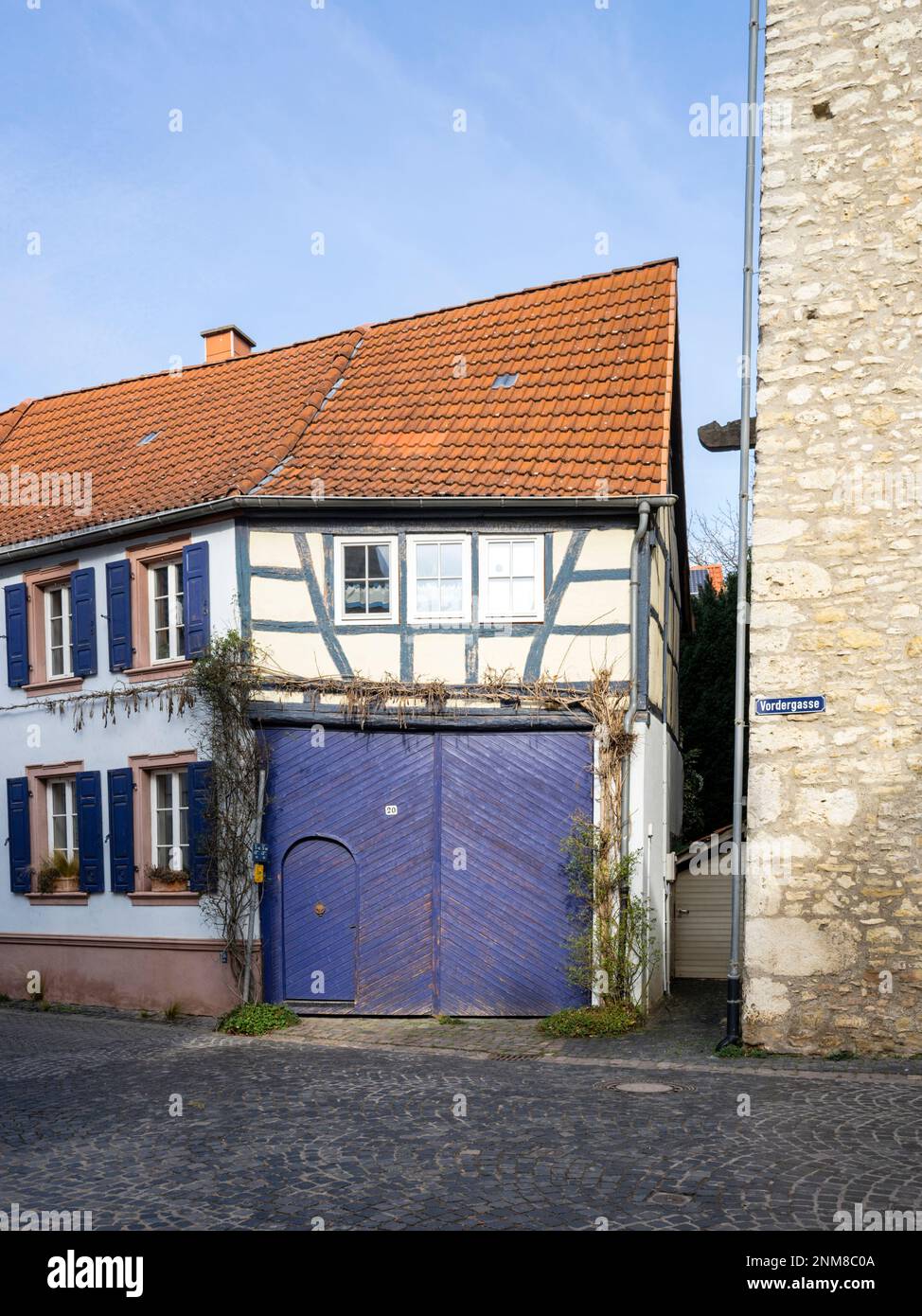 The municipality of Flörsheim-Dalsheim near Worms in Rhenish Hesse is famous for its medieval Fleckenmauer structure Stock Photo