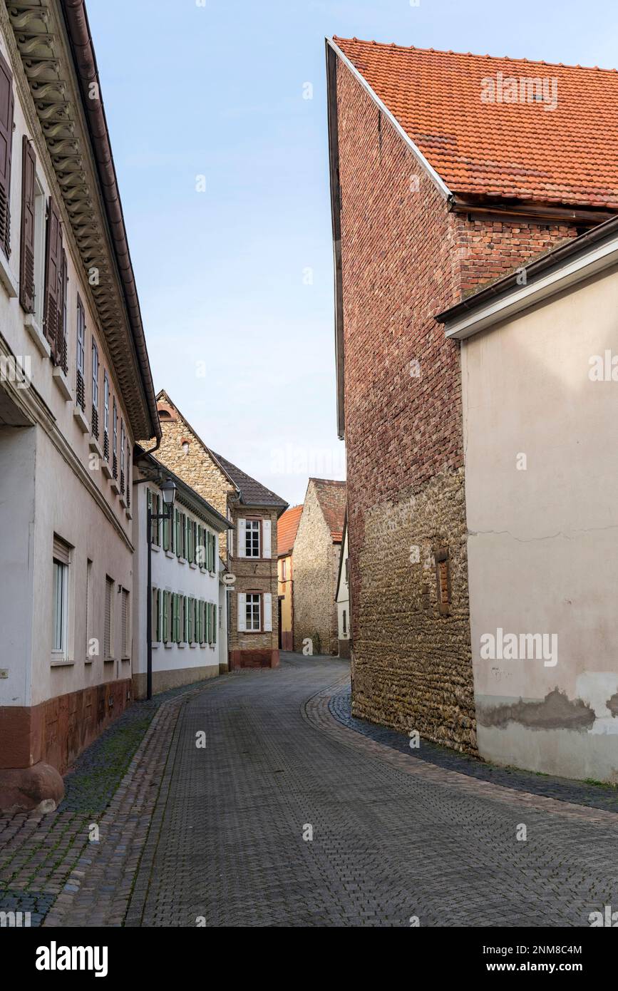 The municipality of Flörsheim-Dalsheim near Worms in Rhenish Hesse is famous for its medieval Fleckenmauer structure Stock Photo