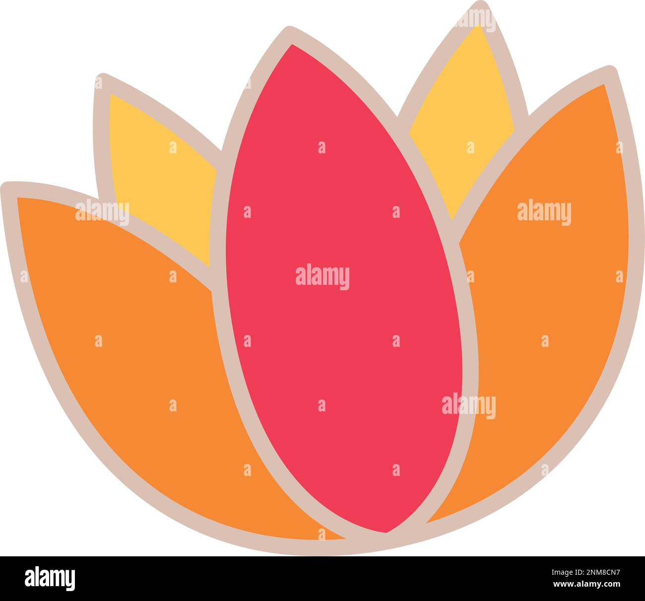 Isolated colored lotus flower icon Vector Stock Vector Image & Art - Alamy