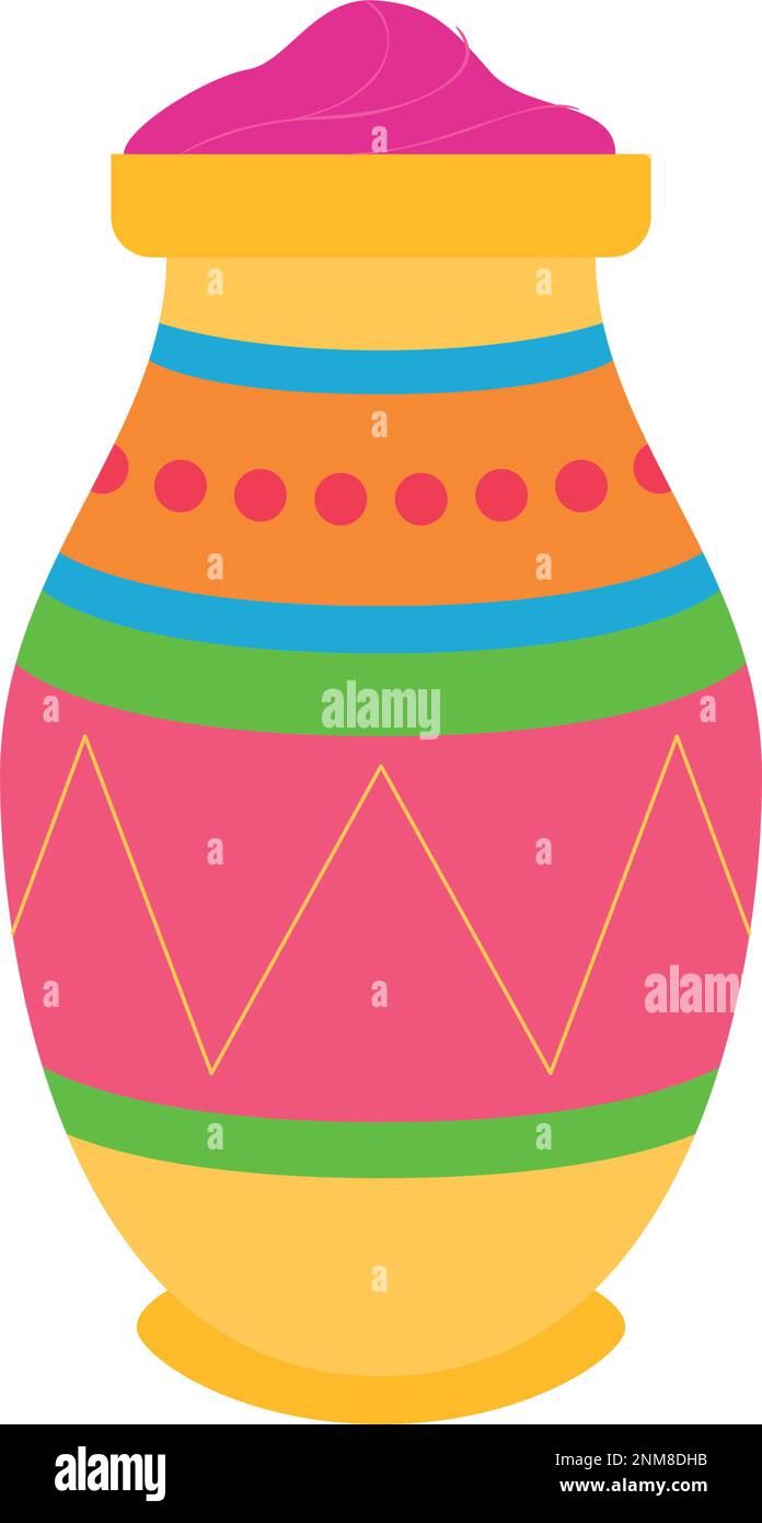 Isolated hindu powder on artisan vase Vector Stock Vector Image & Art