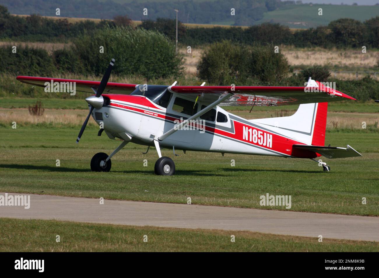 A Cessna A185F Skywagon at Sandown Airport Isle of Wight UK Stock Photo