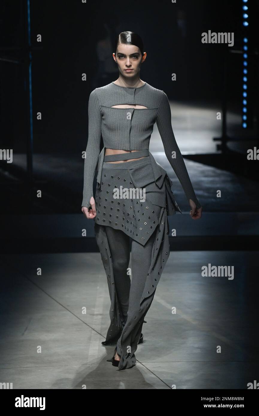 Milan, Italy. 24th Feb, 2023. Milan, Woman Fashion Week, Fall Winter
