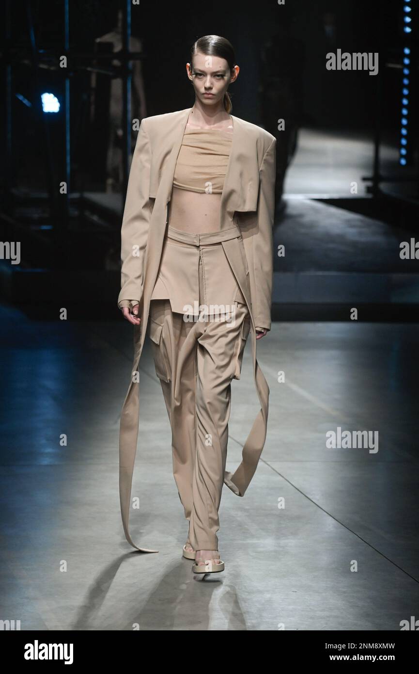 Milan, Italy. 24th Feb, 2023. Milan, Woman Fashion Week, Fall Winter