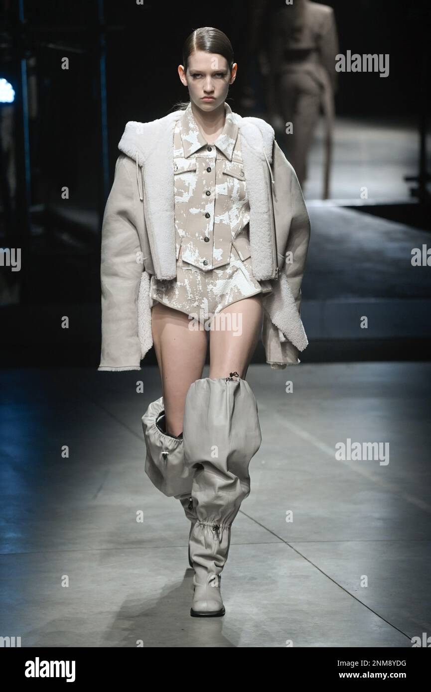 Milan, Italy. 24th Feb, 2023. Milan, Woman Fashion Week, Fall Winter