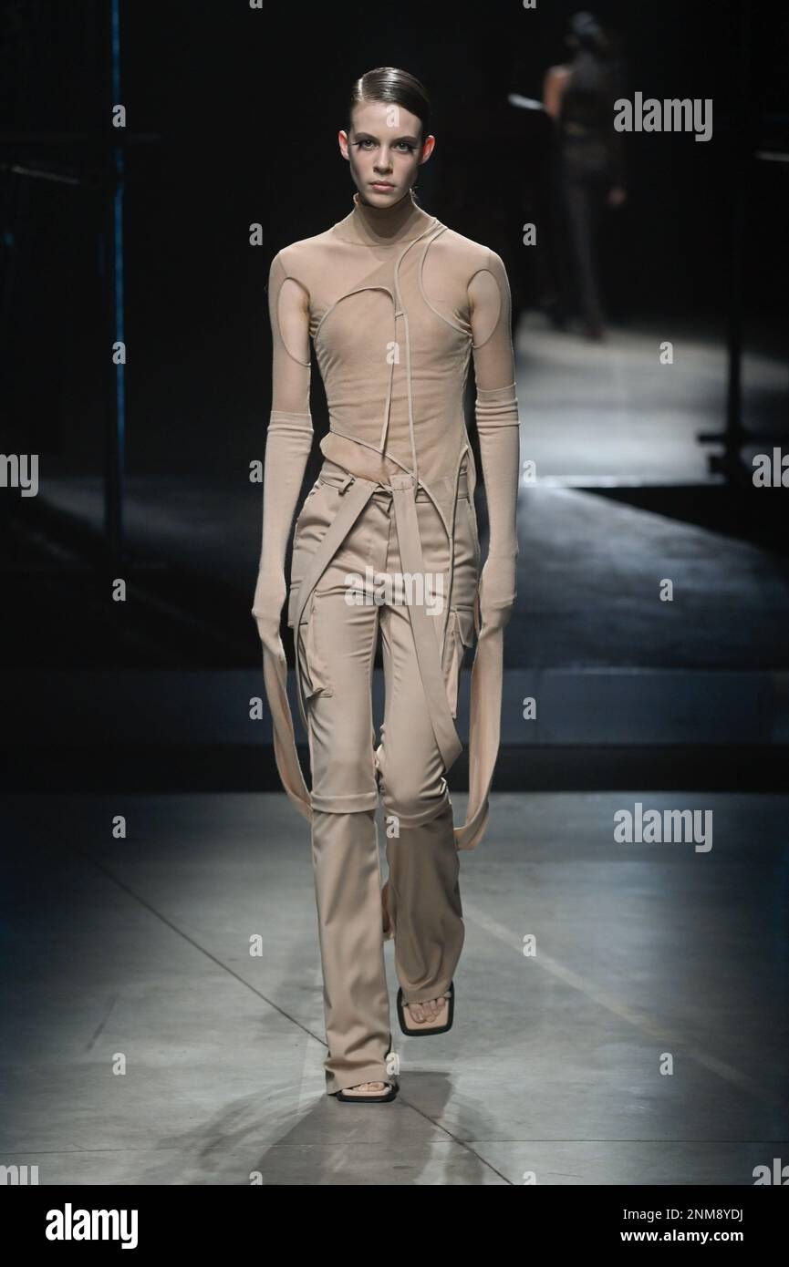 Milan, Italy. 24th Feb, 2023. Milan, Woman Fashion Week, Fall Winter