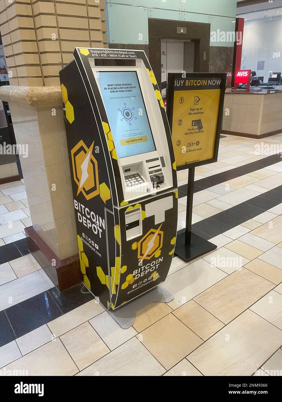 Photo by: STRF/STAR MAX/IPx 2021 11/23/21 A Bitcoin Depot is seen at the  Newport Mall in Jersey City, New Jersey Stock Photo - Alamy