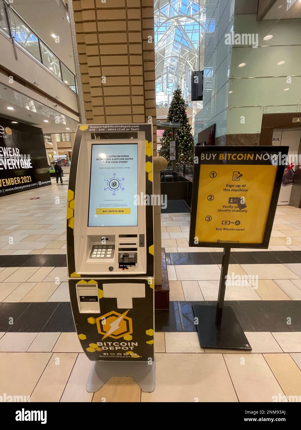 Photo by: STRF/STAR MAX/IPx 2021 11/23/21 A Bitcoin Depot is seen at the  Newport Mall in Jersey City, New Jersey Stock Photo - Alamy