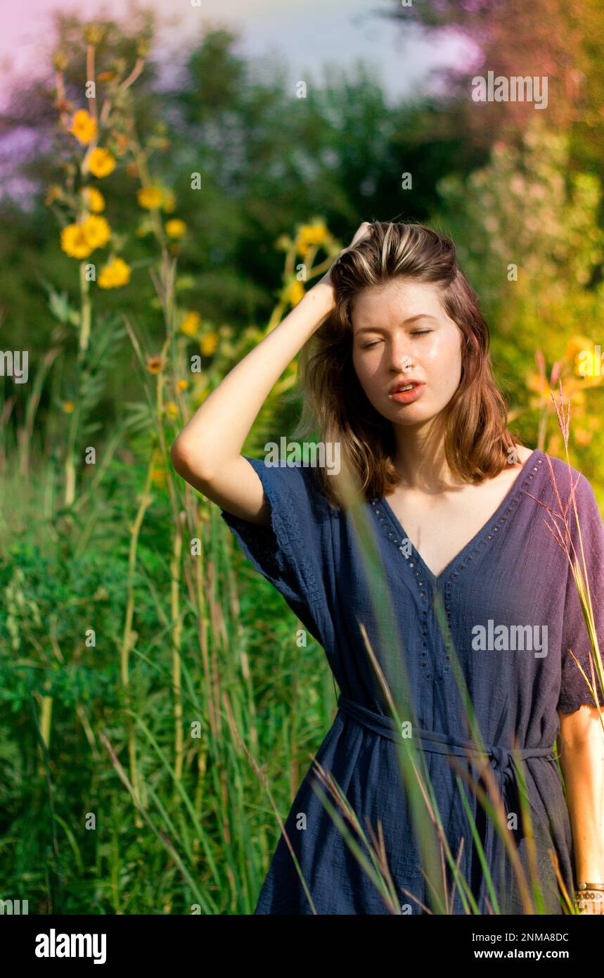 A picture looking through the viewfinder of a Twin Lens Reflex (TLR