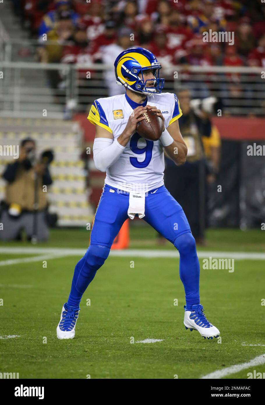 Los Angeles Rams wide receiver Odell Beckham Jr. (3) warms up before an NFL  football game against the San Francisco 49ers Sunday, Jan. 9, 2022, in  Inglewood, Calif. (AP Photo/Mark J. Terrill