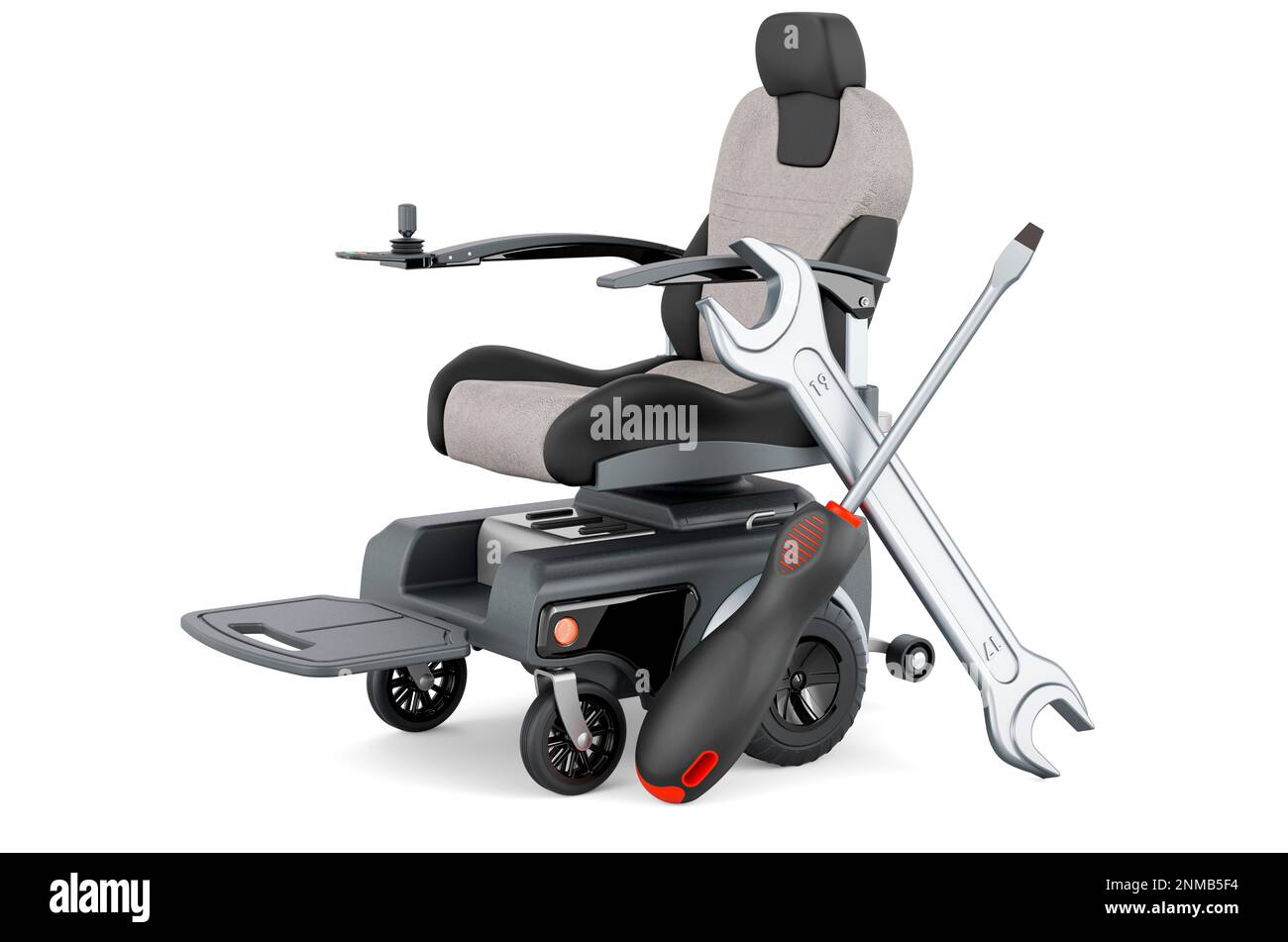 Indoor Powerchair, Electric Wheelchair with screwdriver and wrench, 3D