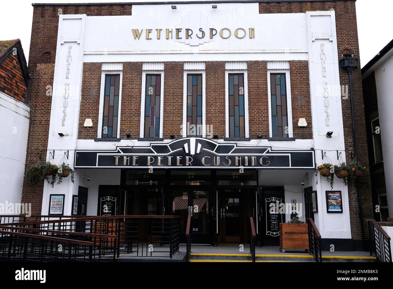 the peter cushing wetherspoon pub in whitstable town high street,kent,uk february 2023 Stock Photo