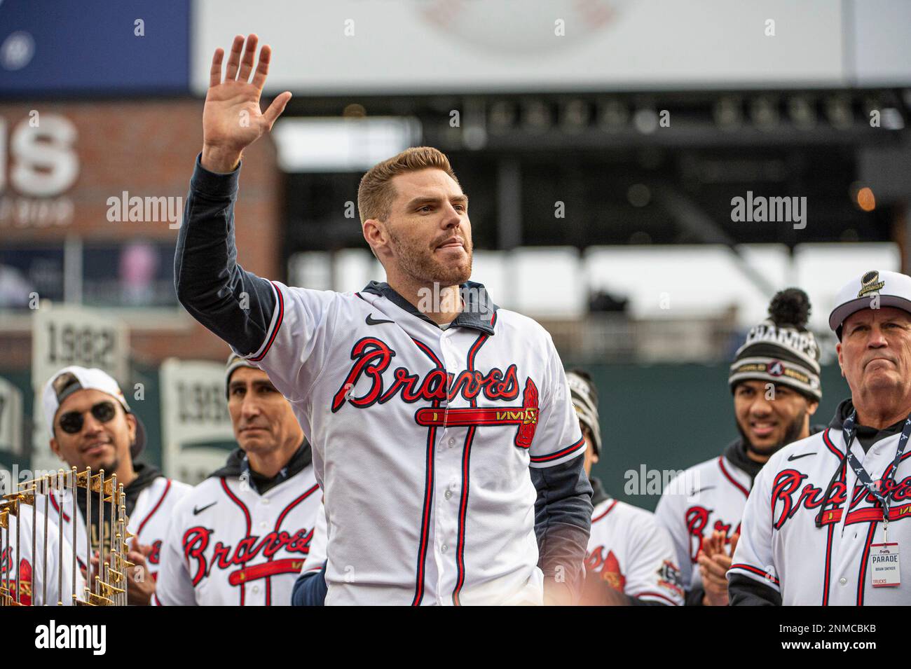 ATLANTA, GA - NOVEMBER 05: Atlanta Braves first baseman Freddie