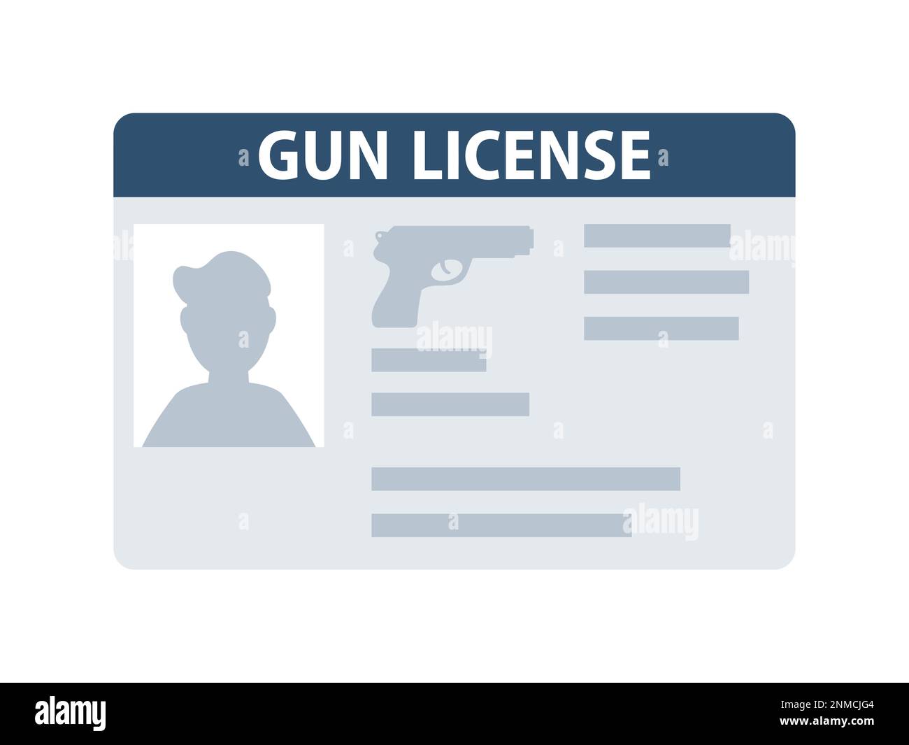 Gun license glyph icon. Pistol and document. Vector stock illustration. Stock Vector