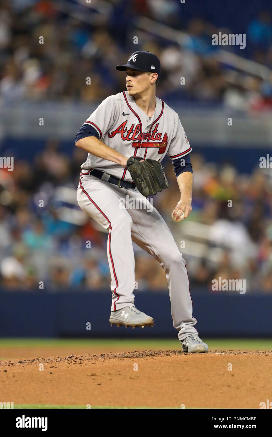 Atlanta Braves Max Fried during a game against the Miami Marlins. (Tom  DiPace via AP Stock Photo - Alamy